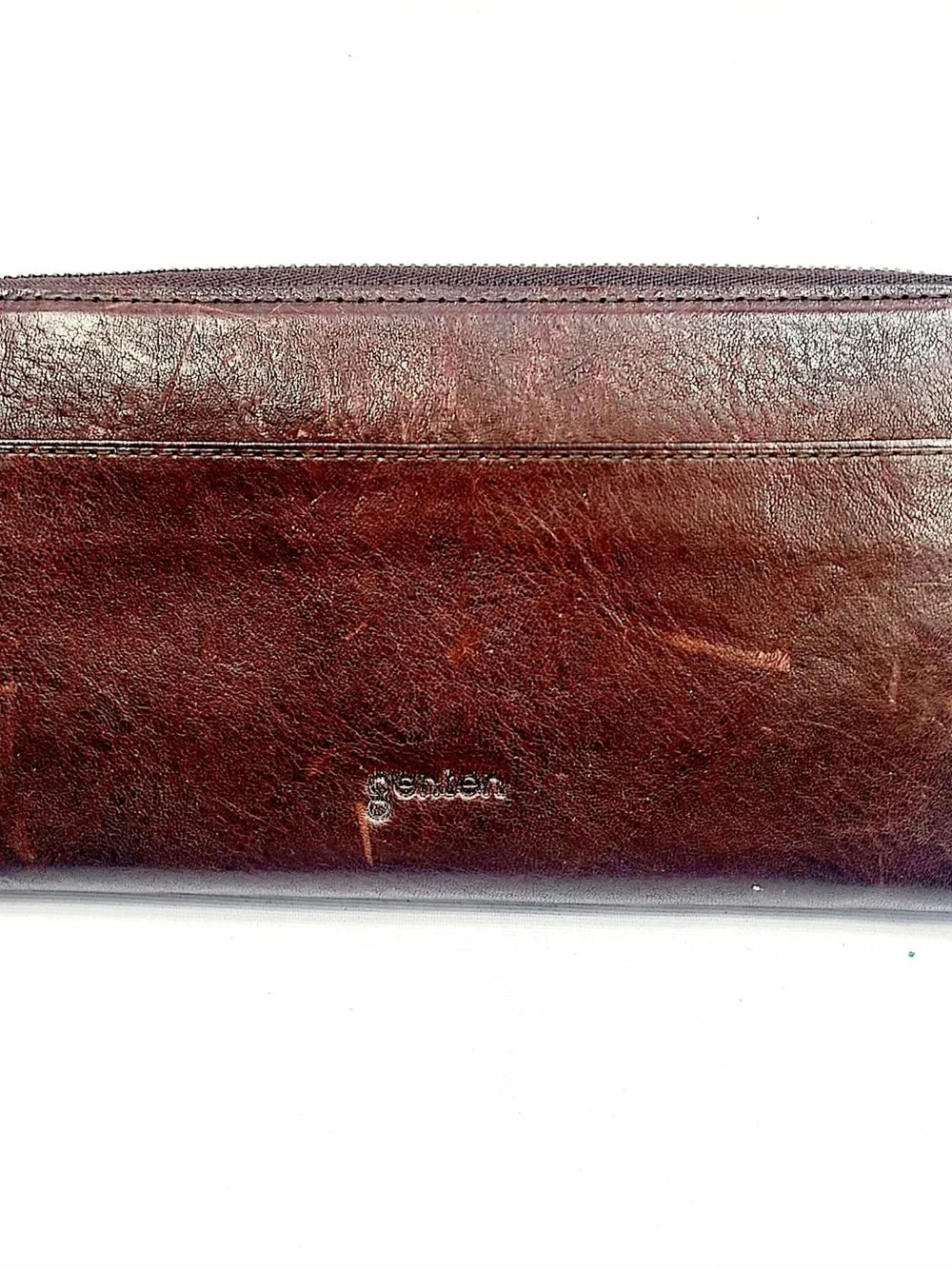 Brown Leather Men's Zip Wallet - Classic Long Wallet